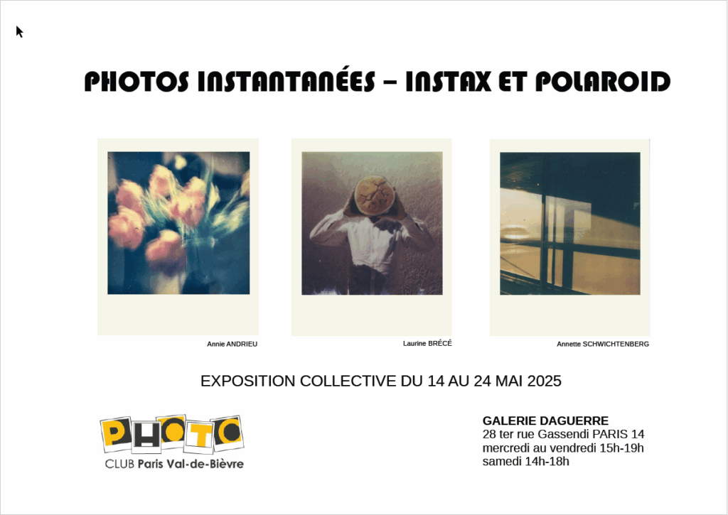 Affiche expo photos instantanées 2025